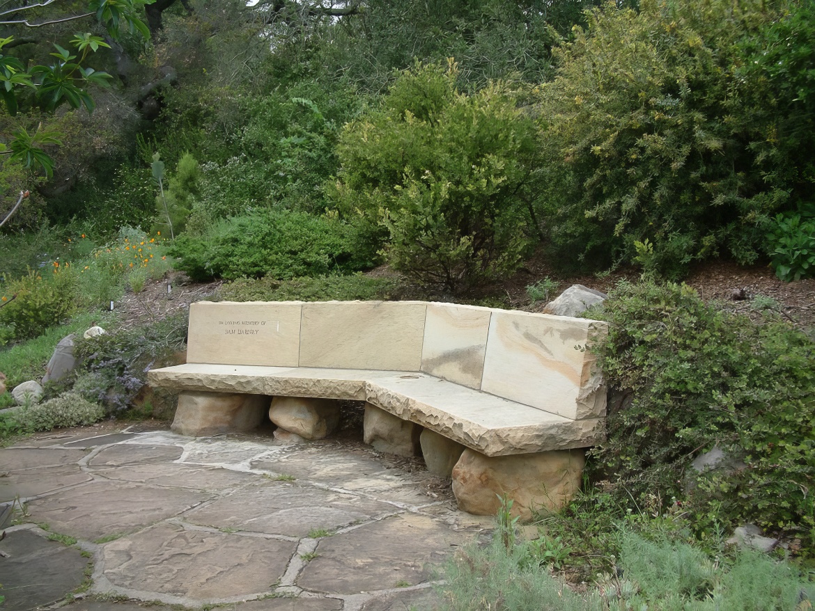 Stone Bench with Rock Legs