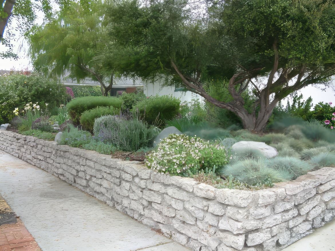 White Stone Stacked Wall