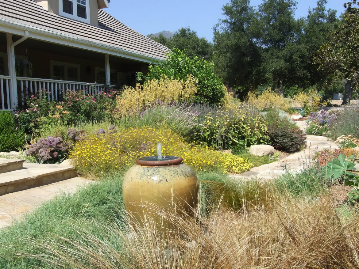 Water Urn in Grasses